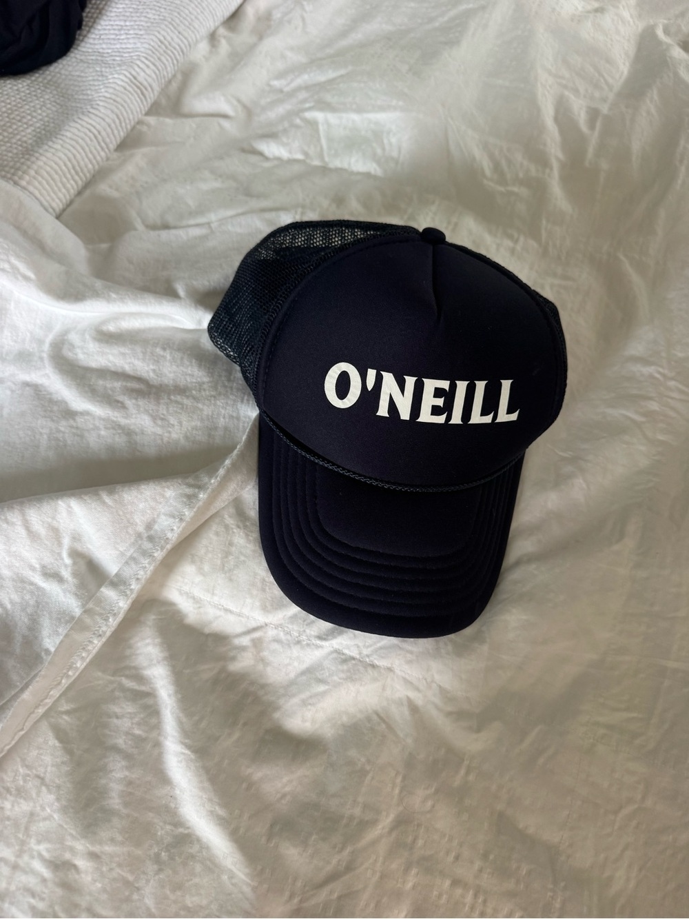 O'Neill Black Mesh Logo Trucker Hat